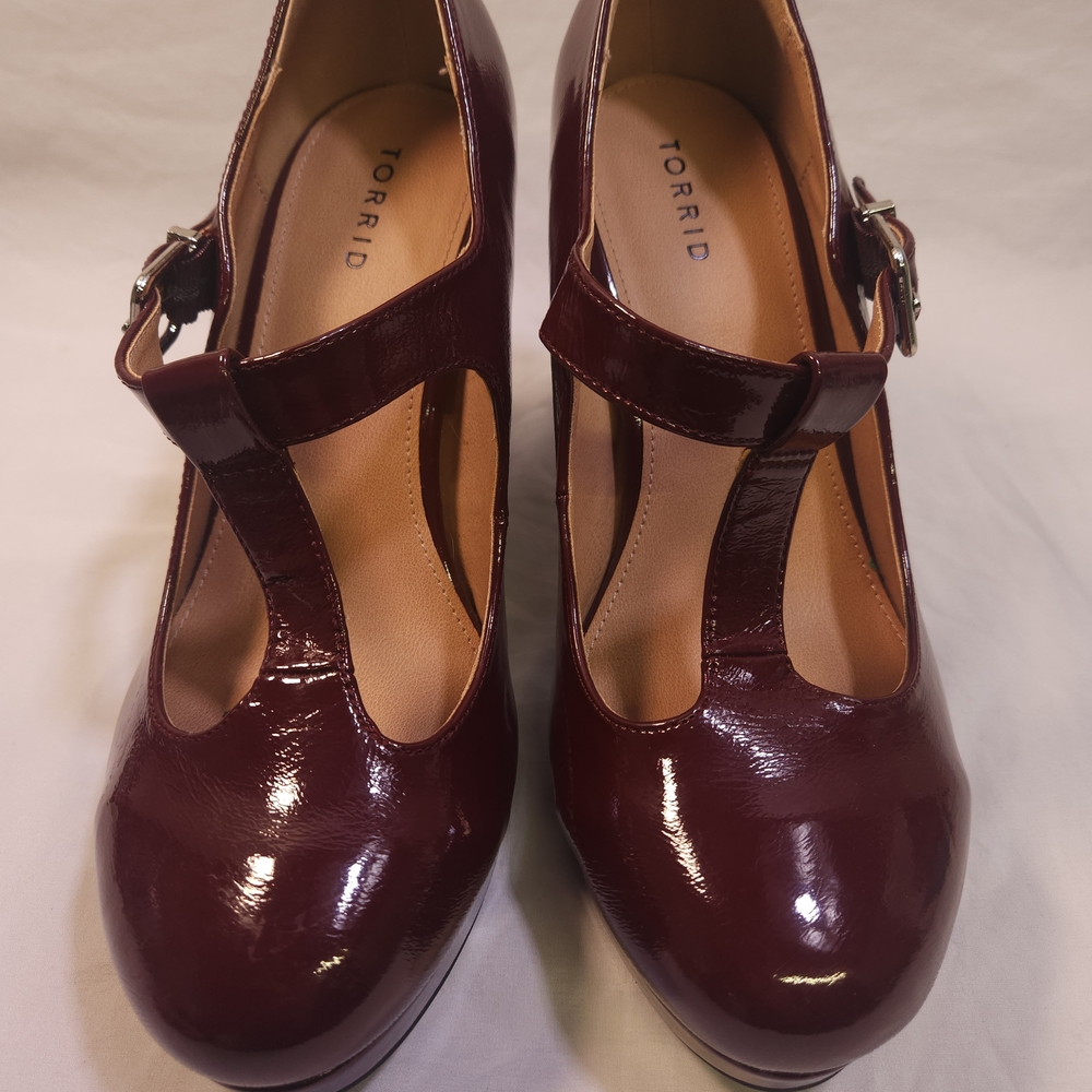 Torrid Burgundy T-Strap Women Shoes